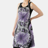 Lilac Illusion Abstraktes florales Fraktal Kunstfa Schürze (InSitu)