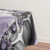 Lilac Illusion Abstraktes florales Fraktal Kunstfa Tischdecke (Beispiel)
