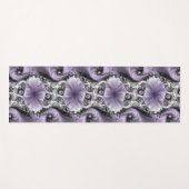 Lilac Illusion Abstraktes florales Fraktal Kunstfa Yogamatte (Vorderseite (Horizontal))