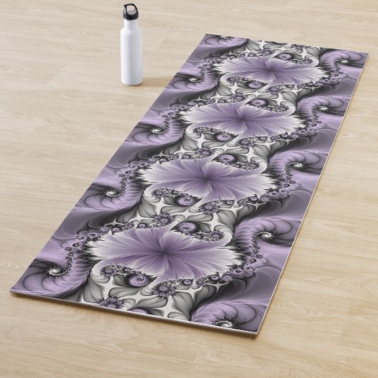 Lilac Illusion Abstraktes florales Fraktal Kunstfa Yogamatte (Beispiel)