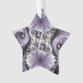 Lilac Illusion Abstraktes florales Fraktal Ornament (Vorderseite)