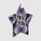 Lilac Illusion Abstraktes florales Fraktal Ornament (Vorderseite)