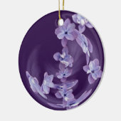 Lilac im Kreis Keramik Ornament (Links)