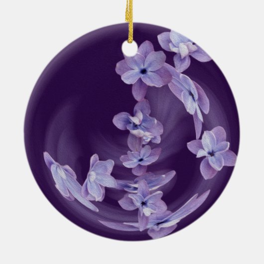 Lilac im Kreis Keramik Ornament (Hinten)