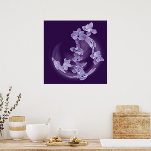 Lilac im Kreis Poster (Küche)