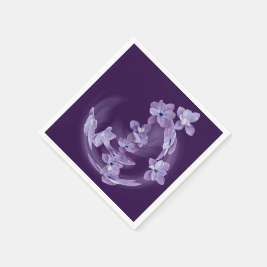 Lilac im Kreis Serviette (Ecke)