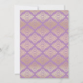 Lilac, IMITAT Glitzer, Damask Weditation Einladung (Rückseite)