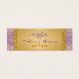 Lilac, IMITATS Glitzer, Damask Wedding Favor Tag