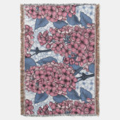 Lilac in Rosa und Blau Decke (Vorderseite Vertikal)