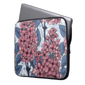 Lilac in Rosa und Blau Laptopschutzhülle (Vorderseite Links)