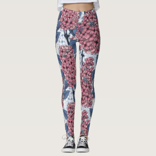 Lilac in Rosa und Blau Leggings