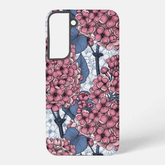 Lilac in Rosa und Blau Samsung Galaxy Hülle (Rückseite)