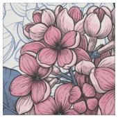Lilac in Rosa und Blau Stoff (Nahaufnahme)
