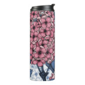 Lilac in Rosa und Blau Thermosbecher (Nach links gedreht)