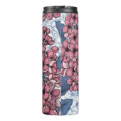 Lilac in Rosa und Blau Thermosbecher (Rückseite)