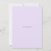 Lilac Infusion Save the Date Wedding Stationery Einladung (Rückseite)