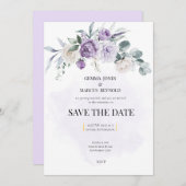 Lilac Infusion Save the Date Wedding Stationery Einladung (Vorne/Hinten)