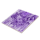 Lilac Inked Blume Fliese (Seite)