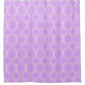Lilac Intelaced Geometric Muster Duschvorhang (Vorderseite)
