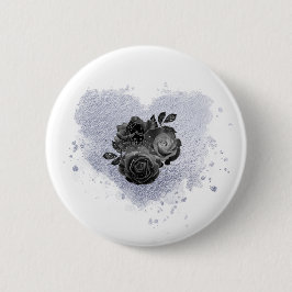 *~* Lilac Iridescent Herz Blume Frauen WEISS Button