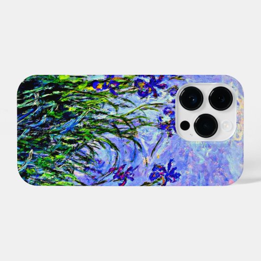 Lilac Irises, berühmtes Monet-Gemälde, iPhone Hülle (Rückseite (Horizontal))