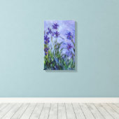 Lilac Irises Claude Monet Fine Art Leinwanddruck (Insitu (Holzboden))