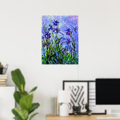 Lilac Irises feine art von Claude Monet, Poster (Heimbüro)