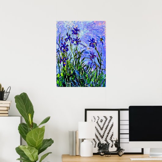 Lilac Irises feine art von Claude Monet, Poster (Heimbüro)
