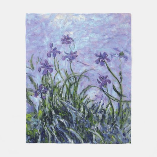 Lilac Irises Fleecedecke (Vorderseite)