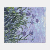 Lilac Irises Fleecedecke (Vorderseite (Horizontal))