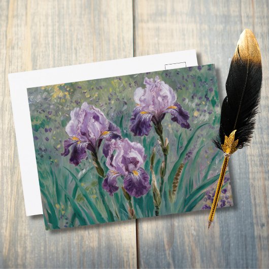 Lilac Irises, Iris Mauves, Claude Monet Postkarte