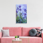 Lilac Irises Monet Fine Art Leinwanddruck (Insitu (Wohnzimmer))