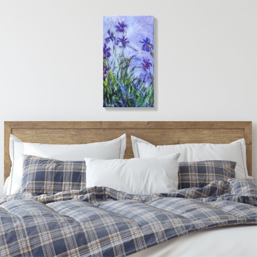 Lilac Irises Monet Fine Art Leinwanddruck (Insitu (Schlafzimmer))