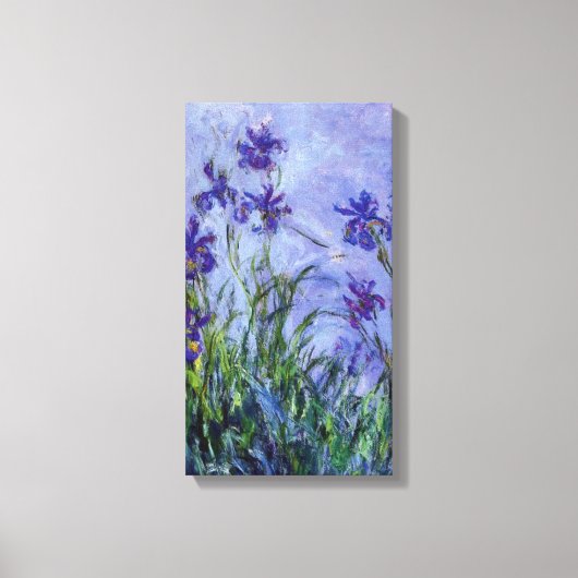Lilac Irises Monet Fine Art Leinwanddruck (Vorderseite)