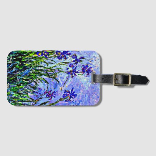 Lilac Irises von Claude Monet Gepäckanhänger (Vorderseite (Horizontal))