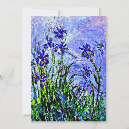 Lilac Irises von Claude Monet, Karte (Vorderseite)