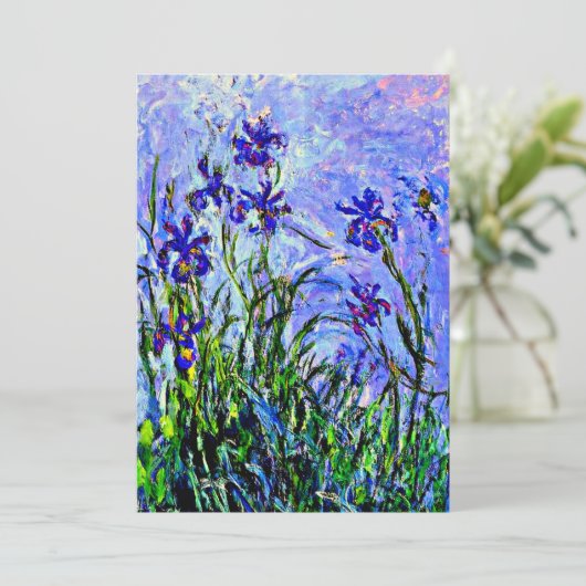Lilac Irises von Claude Monet, Karte (Stehend Vorderseite)