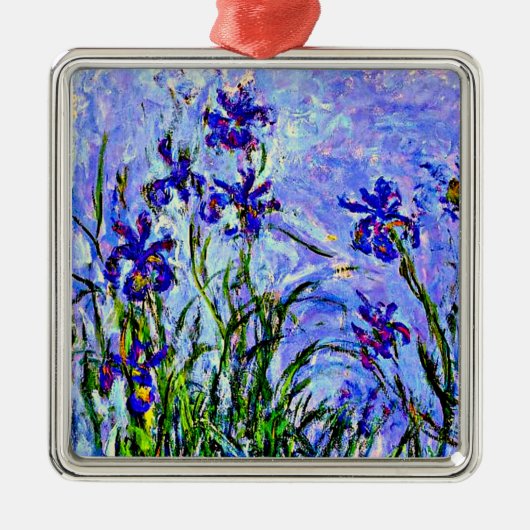Lilac Irises von Claude Monet, Ornament Aus Metall (Vorne)