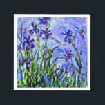 Lilac Irises von Claude Monet Serviette<br><div class="desc">Berühmte Blume von Claude Monet,  Lilac Ire.</div>