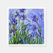 Lilac Irises von Claude Monet Serviette (Vorderseite)