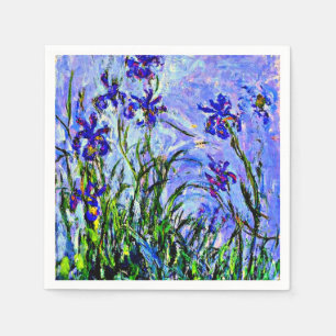 Lilac Irises von Claude Monet Serviette