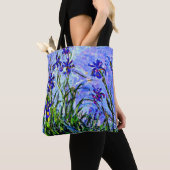 Lilac Irises von Claude Monet, Tasche (Von Nahem)