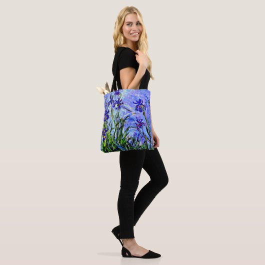 Lilac Irises von Claude Monet, Tasche (Am Model)