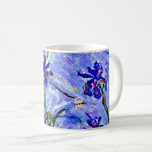 Lilac Irises von Claude Monet Tasse (VorderseiteRechts)