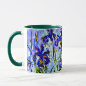 Lilac Irises von Claude Monet Tasse (Links)