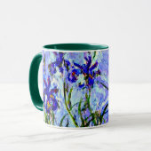 Lilac Irises von Claude Monet Tasse (Vorderseite Links)