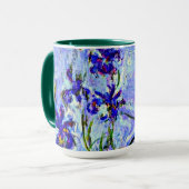 Lilac Irises von Claude Monet Tasse (Vorderseite Links)
