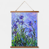 Lilac Irises von Claude Monet Wandteppich Mit Holzrahmen (Vorderseite)