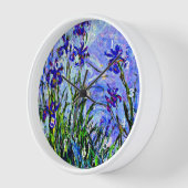 Lilac Irises von Monet Uhr (Winkel)