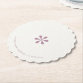Lilac & Ivory Simple Chic Couple Paper Untersetzer (angewinkelt)